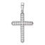 Lab-Grown Diamond Cross Pendant in 14K White Gold, 40mm (3/4 ct. tw.) - Sophia Jewelers