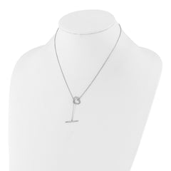 14kw 1/3 carat Lab Grown Diamond VS/SI+ G+ Complete 20 inch Heart Toggle Necklace