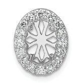 14k White Gold 2 1/2 carat Lab Grown Diamond VS/SI+ G+ Complete Halo Chain Slide Pendant