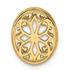 14k 1/2 carat Lab Grown Diamond VS/SI+ G+ Semi Mount Halo Chain Slide Pendant