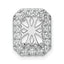14k White Gold 2 1/2 carat Lab Grown Diamond VS/SI+ G+ Radiant Complete Halo Chain Slide Pendant