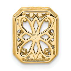 14k 1/2 carat Lab Grown Diamond VS/SI+ G+ Semi Mount Halo Chain Slide Pendant