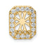 14k 2 1/2 carat Lab Grown Diamond VS/SI+ G+ Radiant Complete Halo Chain Slide Pendant