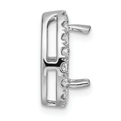 14k 2 3/8 carat Lab Grown Diamond VS/SI+ G+ Pear Complete Halo Chain Slide Pendant