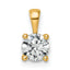 14k 3/4 carat Lab Grown Diamond VS/SI+ G+ Round Complete Four Prong Pendant