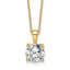 Certified Round Lab-Grown Diamond Necklace in 14K Yellow Gold (2 ct. tw., VS/SI+ G+), 18 Inch - Sophia Jewelers