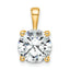 14k 3 carat Certified Lab Grown Diamond VS/SI+ G+ Round Complete Four Prong Pendant