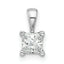 14k White Gold 1/2 carat Lab Grown Diamond VS/SI+ G+ Princess Complete Four Prong Pendant