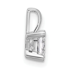 14k White Gold 3/4 carat Certified Lab Grown Diamond VS/SI+ G+ Princess Complete Four Prong Pendant