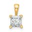 14k 3/4 carat Certified Lab Grown Diamond VS+ F+ Princess Complete Four Prong Pendant