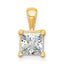14k 1 1/2 carat Lab Grown Diamond VS/SI+ G+ Princess Complete Four Prong Pendant