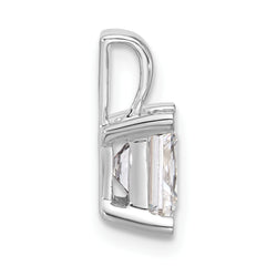 14k White Gold 2 carat Certified Lab Grown Diamond VS/SI+ G+ Princess Complete Four Prong Pendant