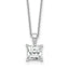 Raised Setting Princess Lab-Grown Diamond Necklace in 14K White Gold (2 ct. tw.), 18 Inch - Sophia Jewelers