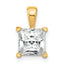 14k 2 carat Certified Lab Grown Diamond VS+ F+ Princess Complete Four Prong Pendant
