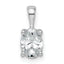14k White Gold 3/4 carat Lab Grown Diamond VS+ F+ Oval Complete Four Prong Pendant