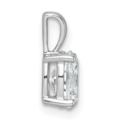 14k White Gold 1 carat Certified Lab Grown Diamond VS/SI+ G+ Oval Complete Four Prong Pendant