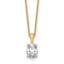 Oval Lab-Grown Diamond Necklace in 14K Yellow Gold with Wider Bail (1 ct. tw.), 18 Inch - Sophia Jewelers