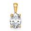 14k 1 carat Certified Lab Grown Diamond VS+ F+ Oval Complete Four Prong Pendant