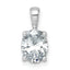 14k White Gold 1 1/2 carat Certified Lab Grown Diamond VS+ F+ Oval Complete Four Prong Pendant