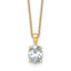 Certified Oval Lab-Grown Diamond Necklace in 14K Yellow Gold (1 1/2 ct. tw., VS/SI+ G+), 18 Inch - Sophia Jewelers
