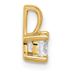 14k 1/2 carat Certified Lab Grown Diamond VS+ F+ Cushion Complete Four Prong Pendant