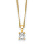 14k 1/2 carat Lab Grown Diamond VS+ F+ Cushion Complete 18 inch Four Prong Pendant Necklace