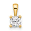 14k 1/2 carat Certified Lab Grown Diamond VS+ F+ Cushion Complete Four Prong Pendant
