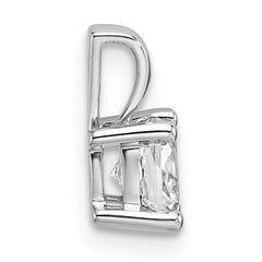 14k White Gold 3/4 carat Lab Grown Diamond VS/SI+ G+ Cushion Complete Four Prong Pendant