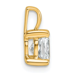 14k 1 carat Certified Lab Grown Diamond VS+ F+ Cushion Complete Four Prong Pendant