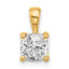 14k 1 1/2 carat Certified Lab Grown Diamond VS/SI+ G+ Cushion Complete Four Prong Pendant