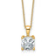 Cushion Lab-Grown Diamond Necklace in 14K Yellow Gold with Tall Bail (2 ct. tw.), 18 Inch - Sophia Jewelers