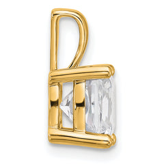 14k 3 carat Lab Grown Diamond VS+ F+ Cushion Complete Four Prong Pendant