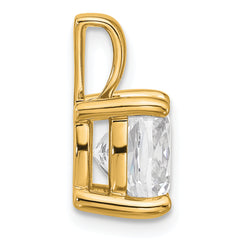 14k 4 carat Lab Grown Diamond VS+ F+ Cushion Complete Four Prong Pendant