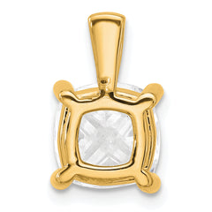 14k 4 carat Lab Grown Diamond VS/SI+ G+ Cushion Complete Four Prong Pendant