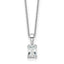 14k White Gold 1/2 carat Certified Lab Grown Diamond VS/SI+ G+ Radiant Complete 18 inch Four Prong Pendant Necklace