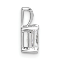 14k White Gold 3/4 carat Certified Lab Grown Diamond VS+ F+ Radiant Complete Four Prong Pendant