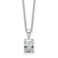 14k White Gold 3/4 carat Certified Lab Grown Diamond VS/SI+ G+ Radiant Complete 18 inch Four Prong Pendant Necklace