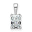 14k White Gold 3/4 carat Lab Grown Diamond VS+ F+ Radiant Complete Four Prong Pendant