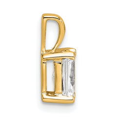 14k 3/4 carat Lab Grown Diamond VS/SI+ G+ Radiant Complete Four Prong Pendant