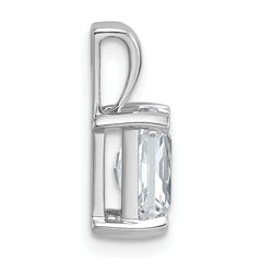 14k White Gold 1 1/2 carat Certified Lab Grown Diamond VS/SI+ G+ Radiant Complete Four Prong Pendant