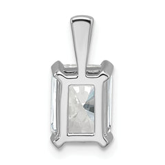 14k White Gold 2 carat Lab Grown Diamond VS/SI+ G+ Radiant Complete Four Prong Pendant