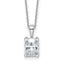 Radiant Lab-Grown Diamond Necklace in 14K White Gold (2 ct. tw., VS/SI+ G+), 18 Inch - Sophia Jewelers