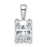 14k White Gold 2 carat Certified Lab Grown Diamond VS+ F+ Radiant Complete Four Prong Pendant