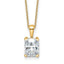 Radiant Lab-Grown Diamond Necklace in 14K Yellow Gold (2 ct. tw., VS/SI+ G+), 18 Inch - Sophia Jewelers
