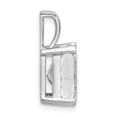 14k White Gold 3 carat Certified Lab Grown Diamond VS+ F+ Radiant Complete Four Prong Pendant