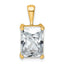 14k 5 carat Certified Lab Grown Diamond VS+ F+ Radiant Complete Four Prong Pendant