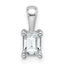 14k White Gold 1/2 carat Lab Grown Diamond VS+ F+ Emerald Complete Four Prong Pendant