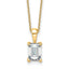 Certified Emerald-Cut Lab-Grown Diamond Necklace in 14K Yellow Gold (1 1/2 ct. tw., VS+ F+), 18 Inch - Sophia Jewelers
