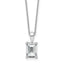 Certified Emerald-Cut Lab-Grown Diamond Necklace in 14K White Gold (2 ct. tw., VS+ F+), 18 Inch - Sophia Jewelers