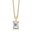 Certified Emerald-Cut Lab-Grown Diamond Necklace in 14K Yellow Gold (2 ct. tw., VS+ F+), 18 Inch - Sophia Jewelers